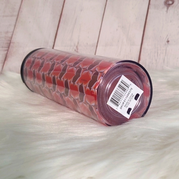 🆕️NWT 2019 Starbucks 16oz Valentines Day Heart Pink Red Travel Insulated Cup - Picture 8 of 13